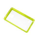 REIKO SAMSUNG GALAXY NOTE 4 CLEAR BACK FRAME BUMPER CASE IN GREEN