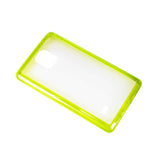 REIKO SAMSUNG GALAXY NOTE 4 CLEAR BACK FRAME BUMPER CASE IN GREEN