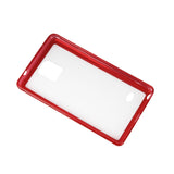 REIKO SAMSUNG GALAXY NOTE 4 CLEAR BACK FRAME BUMPER CASE IN RED