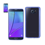 REIKO SAMSUNG GALAXY NOTE 5 CLEAR BACK FRAME BUMPER CASE IN PURPLE