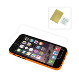 REIKO IPHONE 6 BUMPER CASE WITH TEMPERED GLASS SCREEN PROTECTOR IN ORANGE