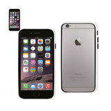 REIKO IPHONE 6 BUMPER CASE WITH TEMPERED GLASS SCREEN PROTECTOR IN WHITE