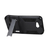 REIKO KYOCERA HYDRO WAVE HYBRID METALLIC CASE WITH KICKSTAND IN BLACK