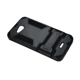 REIKO KYOCERA HYDRO WAVE HYBRID METALLIC CASE WITH KICKSTAND IN BLACK
