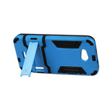 REIKO KYOCERA HYDRO WAVE HYBRID METALLIC CASE WITH KICKSTAND IN BLACK BLUE
