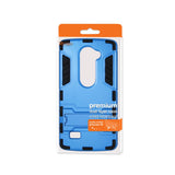 REIKO LG LEON HYBRID METALLIC CASE WITH KICKSTAND IN BLACK BLUE