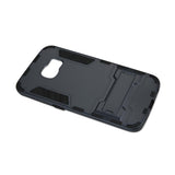 REIKO SAMSUNG GALAXY S6 EDGE HYBRID METALLIC CASE WITH KICKSTAND IN BLACK NAVY
