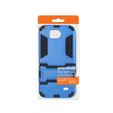 REIKO ZTE OVERTURE 2 HYBRID METALLIC CASE WITH KICKSTAND IN BLACK BLUE