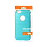 REIKO IPHONE 6 PLUS/ 6S PLUS HYBRID METAL BRUSHED TEXTURE CASE IN BLUE