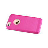 REIKO IPHONE 6 PLUS/ 6S PLUS HYBRID METAL BRUSHED TEXTURE CASE IN HOT PINK