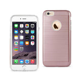 REIKO IPHONE 6 PLUS/ 6S PLUS HYBRID METAL BRUSHED TEXTURE CASE IN ROSE GOLD