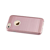 REIKO IPHONE 6 PLUS/ 6S PLUS HYBRID METAL BRUSHED TEXTURE CASE IN ROSE GOLD