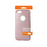 REIKO IPHONE 6 PLUS/ 6S PLUS HYBRID METAL BRUSHED TEXTURE CASE IN ROSE GOLD