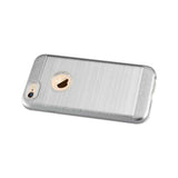 REIKO IPHONE 6 PLUS/ 6S PLUS HYBRID METAL BRUSHED TEXTURE CASE IN SILVER