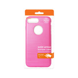 REIKO IPHONE 7 PLUS HYBRID METAL BRUSHED TEXTURE CASE IN HOT PINK