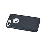 REIKO IPHONE 7 PLUS HYBRID METAL BRUSHED TEXTURE CASE IN NAVY