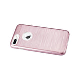 REIKO IPHONE 7 PLUS HYBRID METAL BRUSHED TEXTURE CASE IN ROSE GOLD