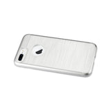 REIKO IPHONE 7 PLUS HYBRID METAL BRUSHED TEXTURE CASE IN SILVER