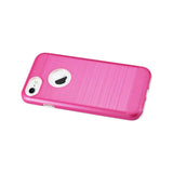 REIKO IPHONE 7 HYBRID METAL BRUSHED TEXTURE CASE IN HOT PINK