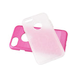 REIKO IPHONE 7 HYBRID METAL BRUSHED TEXTURE CASE IN HOT PINK