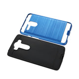 REIKO LG V10 HYBRID METAL BRUSHED TEXTURE CASE IN NAVY
