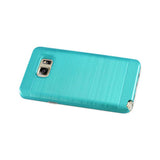 REIKO SAMSUNG GALAXY NOTE 5 HYBRID METAL BRUSHED TEXTURE CASE IN BLUE