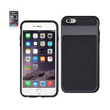 REIKO IPHONE 6S HYBRID SOLID ARMOR BUMPER CASE IN BLACK