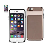 REIKO IPHONE 6S HYBRID SOLID ARMOR BUMPER CASE IN ROSE GOLD