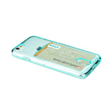 REIKO IPHONE 6 PLUS REIKO SEMI CLEAR CASE WITH CARD HOLDER IN CLEAR BLUE