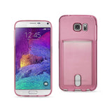 REIKO SAMSUNG GALAXY NOTE 5REIKO SEMI CLEAR CASE WITH CARD HOLDER IN CLEAR HOT PINK