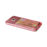 REIKO SAMSUNG GALAXY NOTE 5REIKO SEMI CLEAR CASE WITH CARD HOLDER IN CLEAR HOT PINK