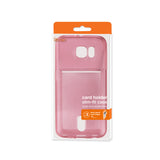 REIKO SAMSUNG GALAXY NOTE 5REIKO SEMI CLEAR CASE WITH CARD HOLDER IN CLEAR HOT PINK
