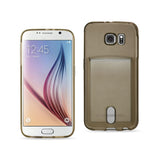 REIKO SAMSUNG GALAXY S6REIKO SEMI CLEAR CASE WITH CARD HOLDER IN CLEAR BLACK
