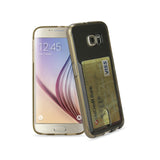 REIKO SAMSUNG GALAXY S6REIKO SEMI CLEAR CASE WITH CARD HOLDER IN CLEAR BLACK