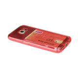 REIKO SAMSUNG GALAXY S6REIKO SEMI CLEAR CASE WITH CARD HOLDER IN CLEAR RED