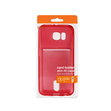 REIKO SAMSUNG GALAXY S6REIKO SEMI CLEAR CASE WITH CARD HOLDER IN CLEAR RED