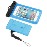 WATERPROOF CASE FOR 4.7 INCHES DEVICES WITH FLOATING ADJUSTABLE WRIST STRAP IN BLUE
