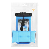 WATERPROOF CASE FOR 4.7 INCHES DEVICES WITH FLOATING ADJUSTABLE WRIST STRAP IN BLUE