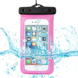 WATERPROOF CASE FOR 4.7 INCHES DEVICES WITH FLOATING ADJUSTABLE WRIST STRAP IN HOT PINK