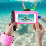WATERPROOF CASE FOR 4.7 INCHES DEVICES WITH FLOATING ADJUSTABLE WRIST STRAP IN HOT PINK