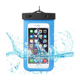 WATERPROOF CASE FOR IPHONE 6/ 6S PLUS OR 5.5 INCH DEVICES WITH WRIST STRAP IN BLUE