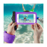 WATERPROOF CASE FOR IPHONE 6/ 6S PLUS OR 5.5 INCH DEVICES WITH WRIST STRAP IN PURPLE