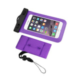 WATERPROOF CASE FOR IPHONE 6/ 6S PLUS OR 5.5 INCH DEVICES WITH WRIST STRAP IN PURPLE