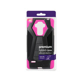 REIKO LG G STYLO HYBRID HEAVY DUTY CASE WITH KICKSTAND IN HOT PINK BLACK